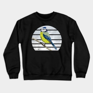 Blue Tit Winter Snow Bird Watching Birding Ornithologist Gift Crewneck Sweatshirt